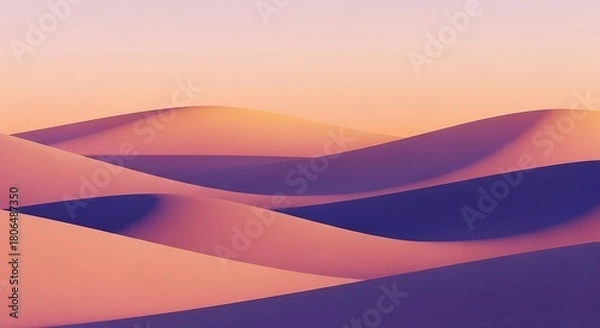 Fototapeta Abstract Gradient Layers with Smooth Textures, Minimalist Digital Art for Backgrounds and Gentle Color Palettes.