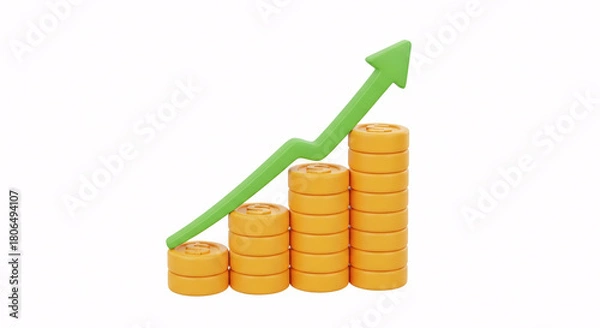 Obraz Whimsical Financial Growth Stack