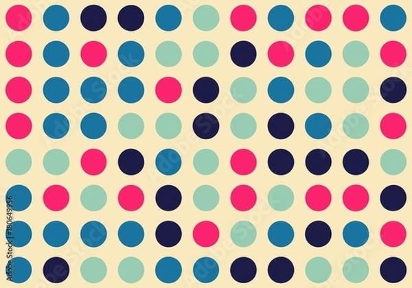 Obraz Seamless polka dot pattern. Vector repeating texture.