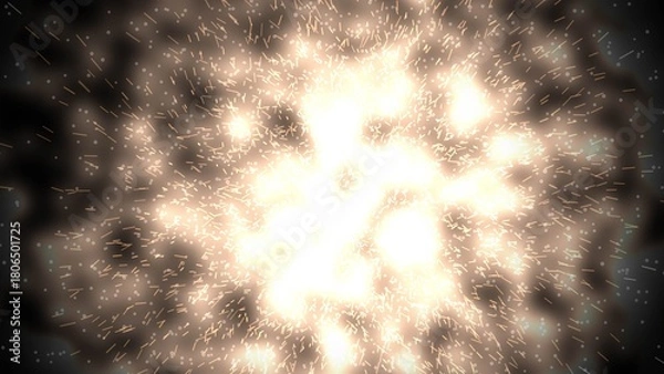 Fototapeta Spark Burst Particle Logo Reveal