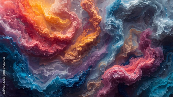 Obraz abstract colorful background with smoke