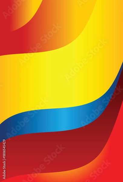 Obraz Abstract Wavy Lines Vector Background with Colorful Gradient Design Element for Print Textile Decoration or Creative Projects Presentation