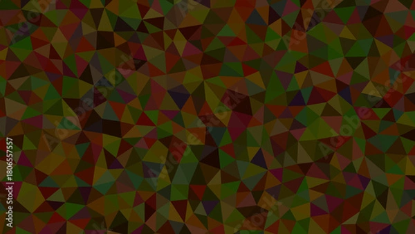 Obraz A mesmerizing mosaic of earthy tones creates a captivating geometric pattern with a harmonious blend of colors and intricate shapes