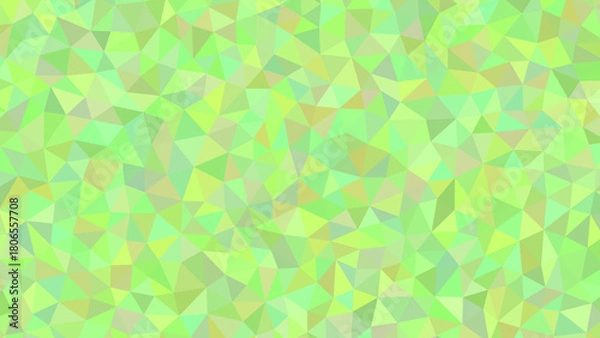 Fototapeta A vibrant mosaic of light green, yellow, and beige triangles creates a captivating geometric pattern, evoking a sense of freshness and vitality