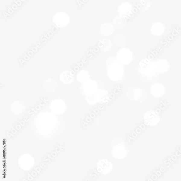 Obraz White Bokeh Light PNG with Transparent Overlay on transparent background