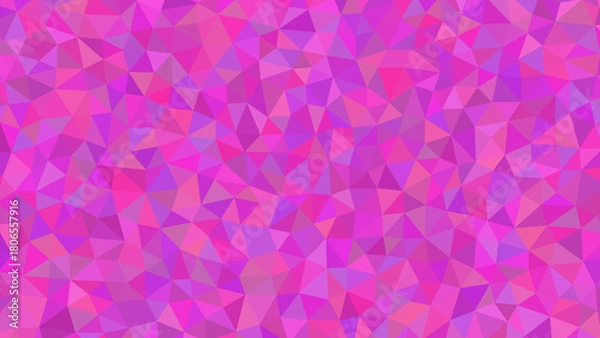 Fototapeta A captivating array of magenta triangles creates an abstract background, evoking feelings of passion and the allure of geometric design