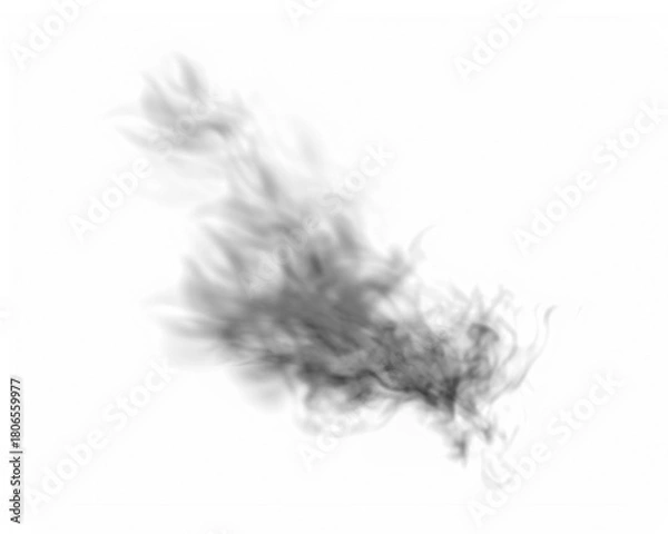 Obraz PNG Overlay of Isolated Smoke on Transparent Background
