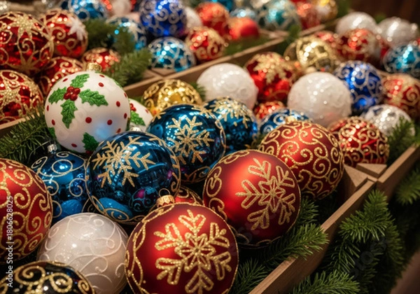 Obraz Boules de Noël Colorées