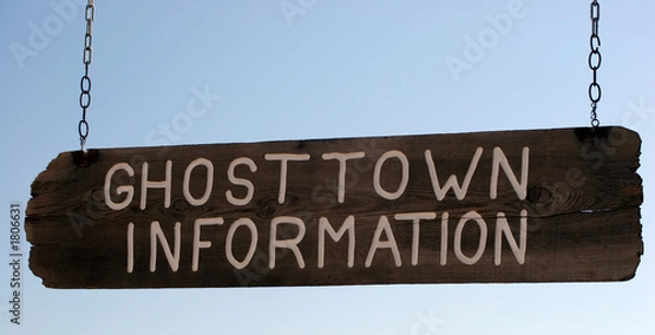 Fototapeta wooden information sign