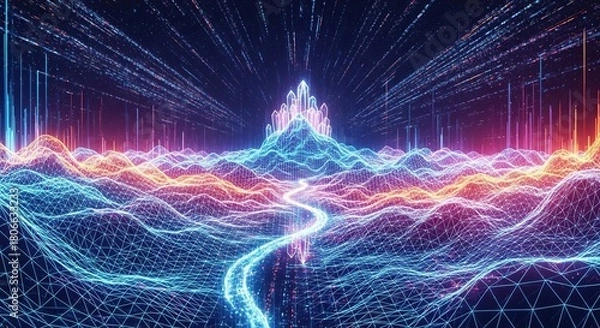 Obraz abstract blue background