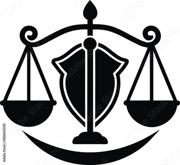 Obraz Abstract symbol representing justice fairness and legal order