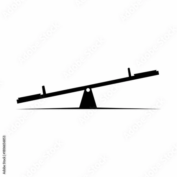 Obraz seesaw vector silhouette