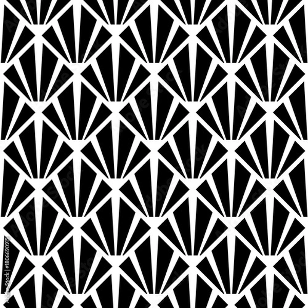 Fototapeta Art Deco Geometric Pattern, Seamless Background.