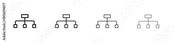 Obraz Sitemap icons. Simple solid style. thin stroke line icons