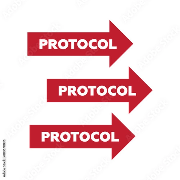 Fototapeta PROTOCOL vector illustration