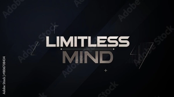 Fototapeta Limitless mind motivational text graphic