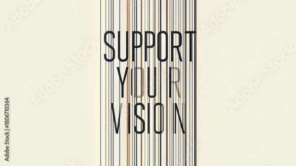 Fototapeta Support your vision barcode graphic