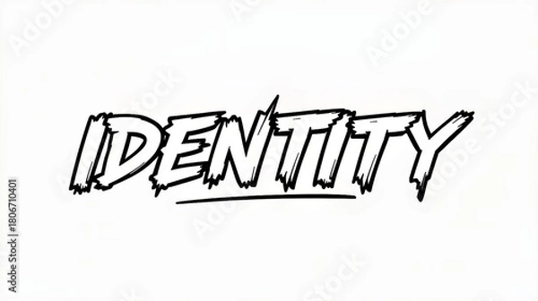 Fototapeta Bold graffiti style word art for identity