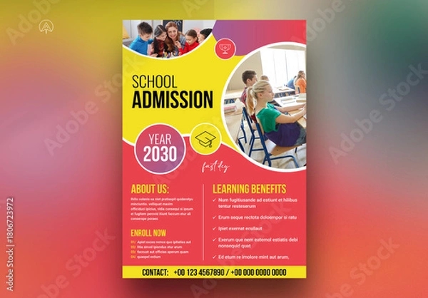 Obraz School Admission Flyer Template