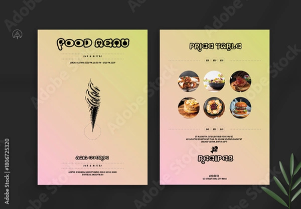Obraz Food Menu Design Template