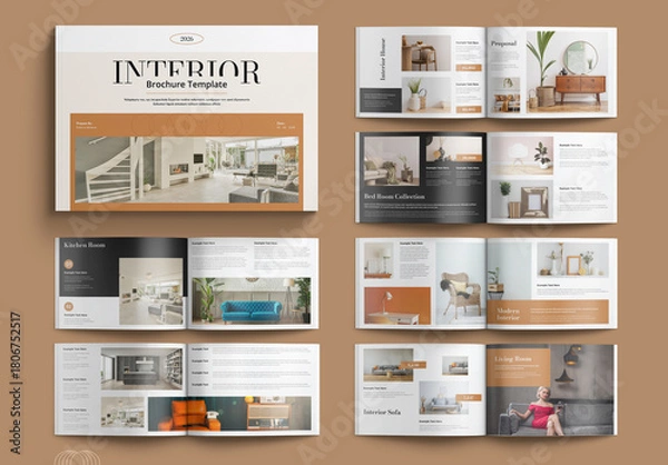 Obraz Interior Brochure Template Landscape