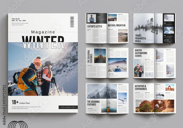 Obraz Winter Magazine Template