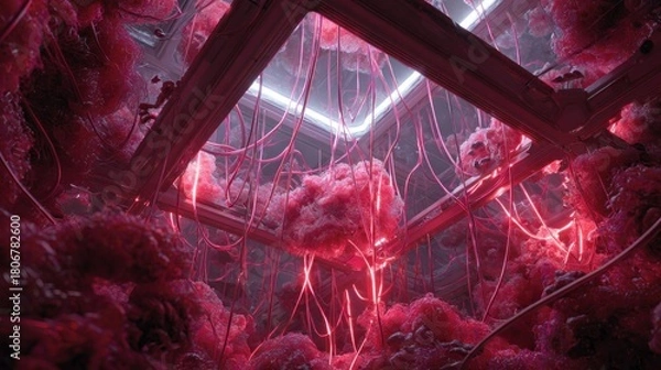 Obraz Abstract pink design interior