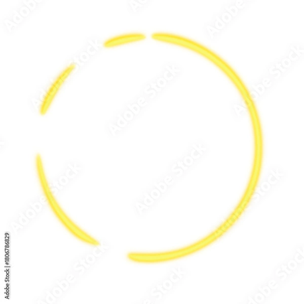 Fototapeta Glowing circle of fire on a transparency background