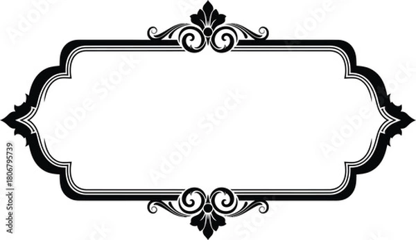 Obraz Vector ornate frame design element for graphic design and decoration art eps silhouette