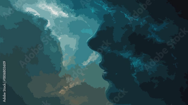 Fototapeta Face in the nebula