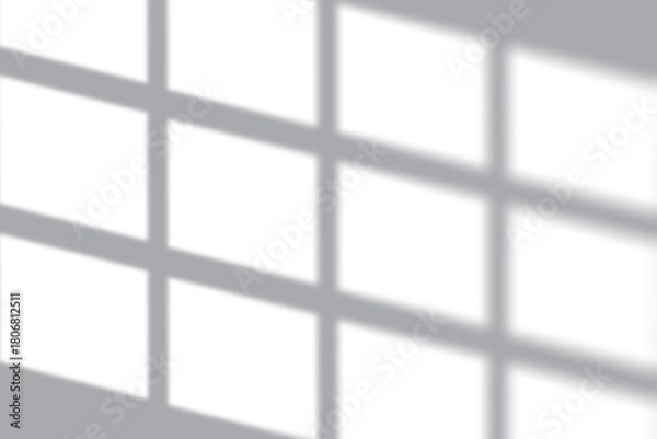 Obraz Soft sunlight streaming through modern window creates calming shadows on wall for minimalist background