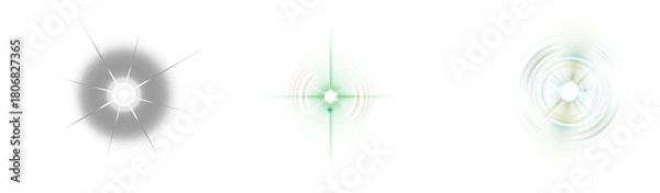 Fototapeta Abstract geometric radial light effect digital art overlay PNG transparent 