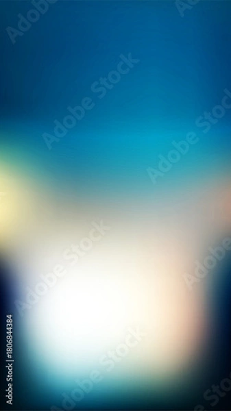 Obraz A serene blend of blue and white creates a peaceful and calming abstract background with a dreamy atmosphere