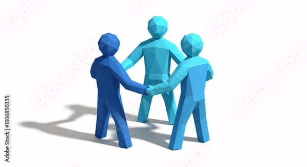 Obraz Teamwork and Connection Figures