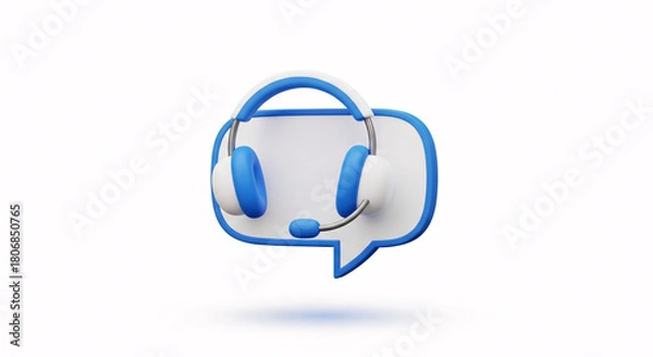 Obraz Customer Support Headset Bubble