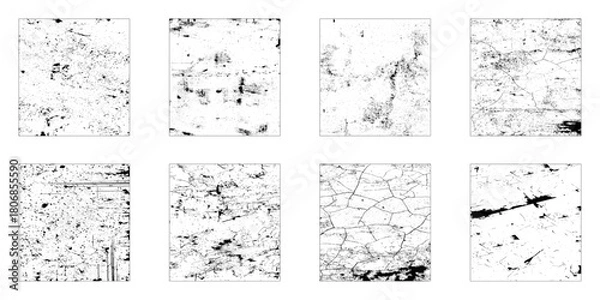 Fototapeta Grunge Urban Backgrounds set.Texture Vector.Dust Overlay Distress Grain ,Simply Place illustration over any Object to Create grungy Effect .abstract,splattered , dirty, texture for your design.