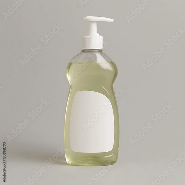Fototapeta dish soap bottle with curved shape