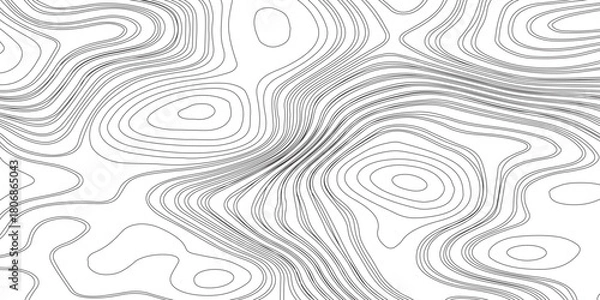 Fototapeta Topographic map patterns, topography line map. Vintage outdoors style.the black on white contours vector topography.