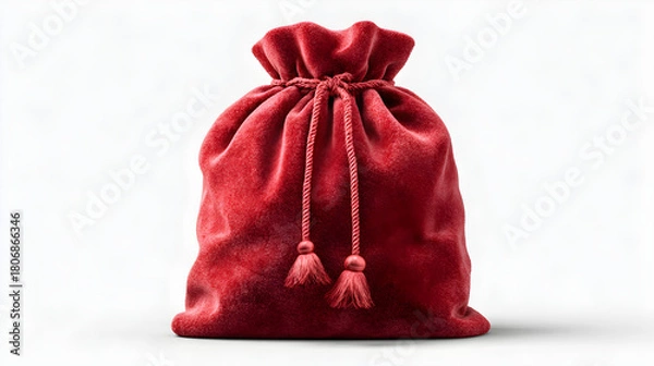 Obraz red bag on white background