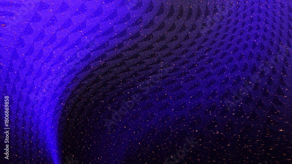 Fototapeta Abstract blue color gradient noise background with sparkling particles. Textured grunge shiny light geometric backdrop. Luxury template. flyer, poster, web page. Premium card. Cover design. Christmas.