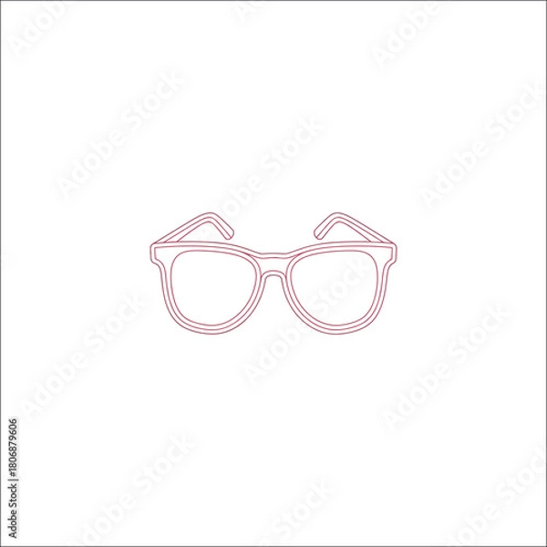 Fototapeta Modern sunglasses icon in a clean minimalist vector design