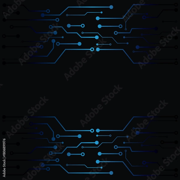 Obraz micro circuit  technology vector background element design template