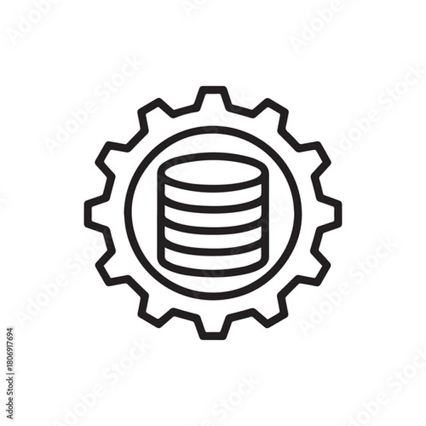 Obraz gear icon vector illustration