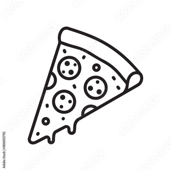 Obraz black and white pizza