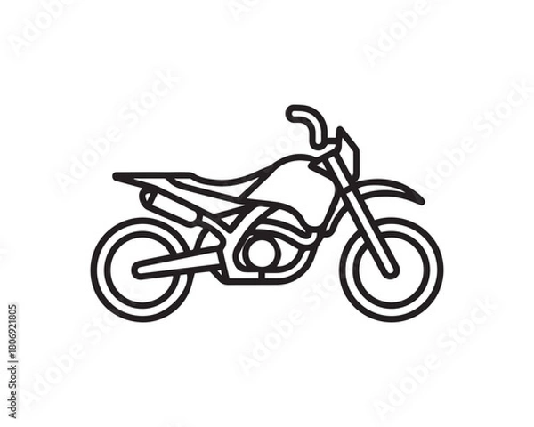 Obraz motorcycle on a white background