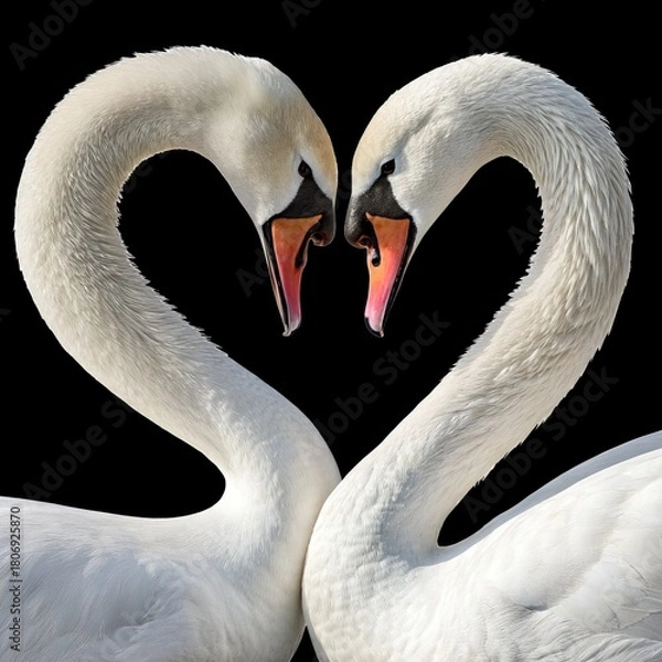 Obraz two swans on the water