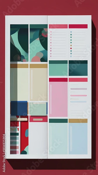 Obraz blank planner for a diary  AI generated