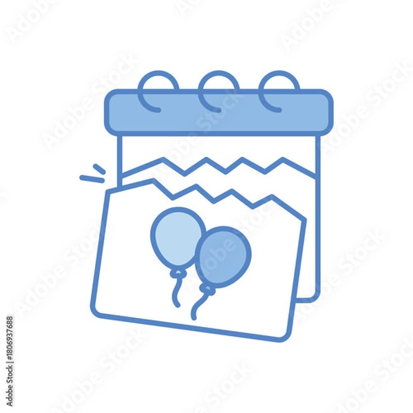 Fototapeta Birthday Date vector icon