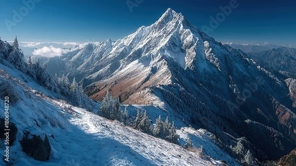 Obraz snow covered mountains
