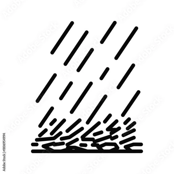 Obraz Rain icon, isolated on